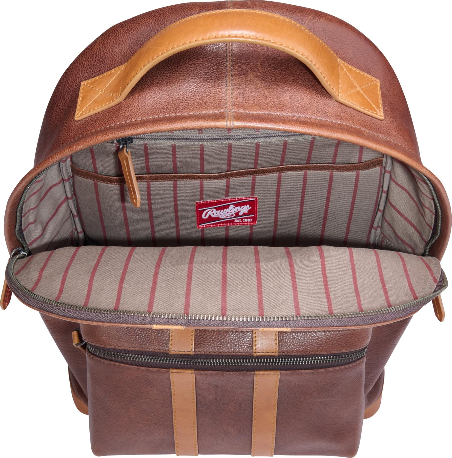 Rawlings Heritage 1887 Men's Leather Backpack, Brown