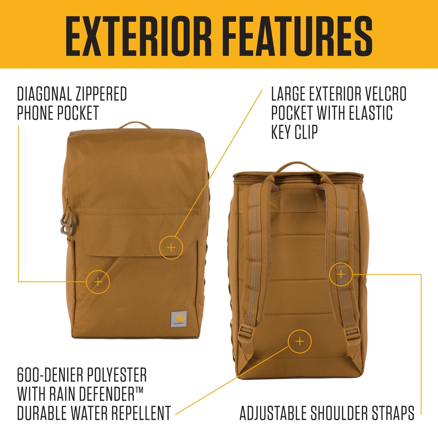 Carhartt 21L Top-Load Laptop Backpack – Brown