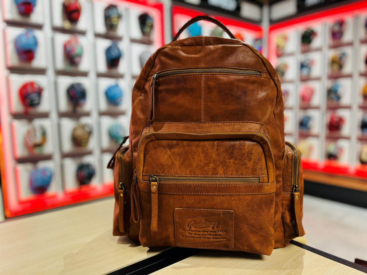 Rawlings Heritage 1887 Men's Leather Backpack, Brown