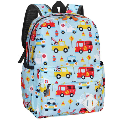 15" Kids Backpack for Preschool – Cute Car Design,