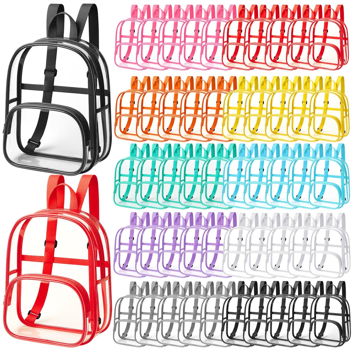 Aliceset 9" Clear Backpacks – 100 Pack