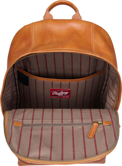Rawlings Heritage 1887 Men's Leather Backpack, Brown