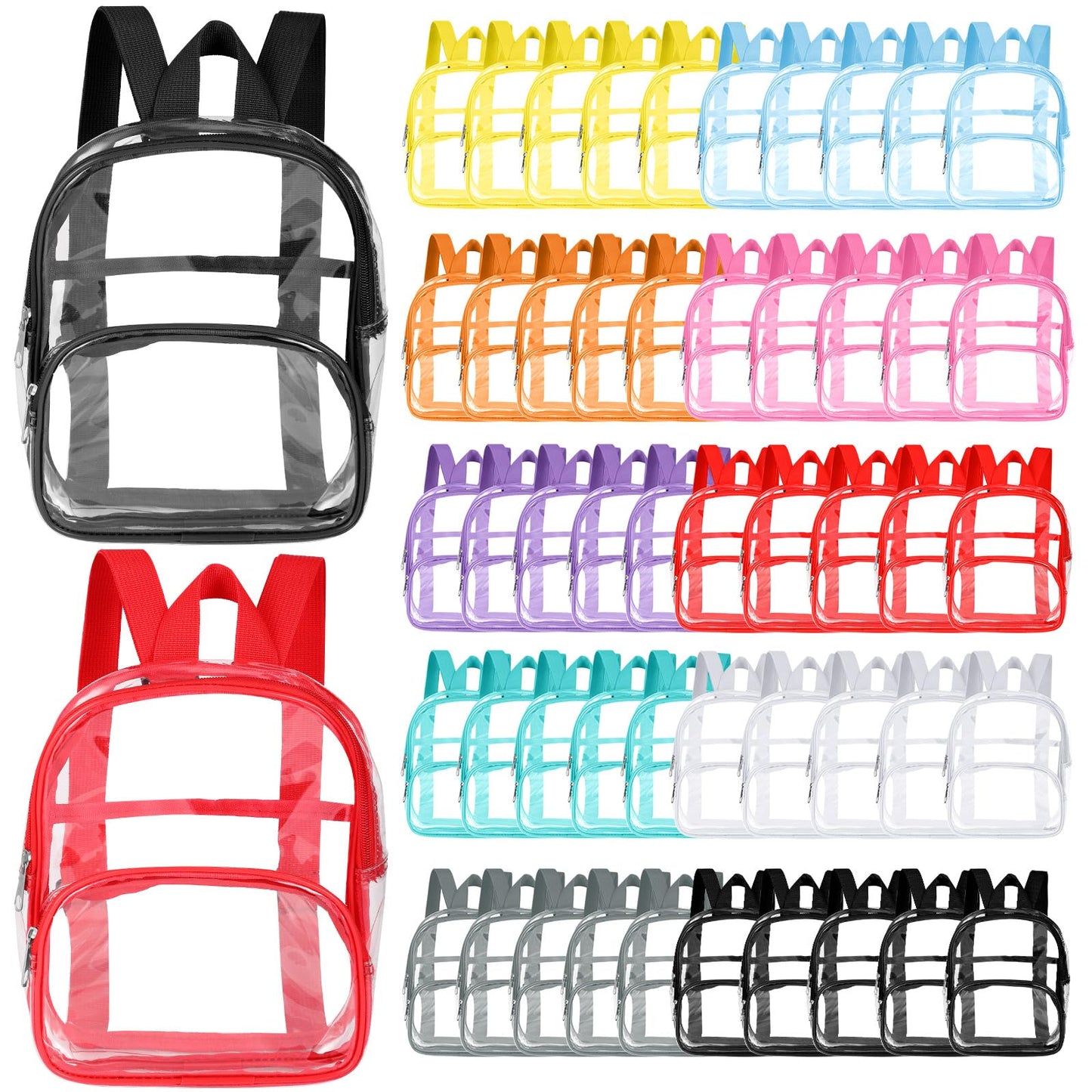 Aliceset 9" Clear Backpacks – 100 Pack
