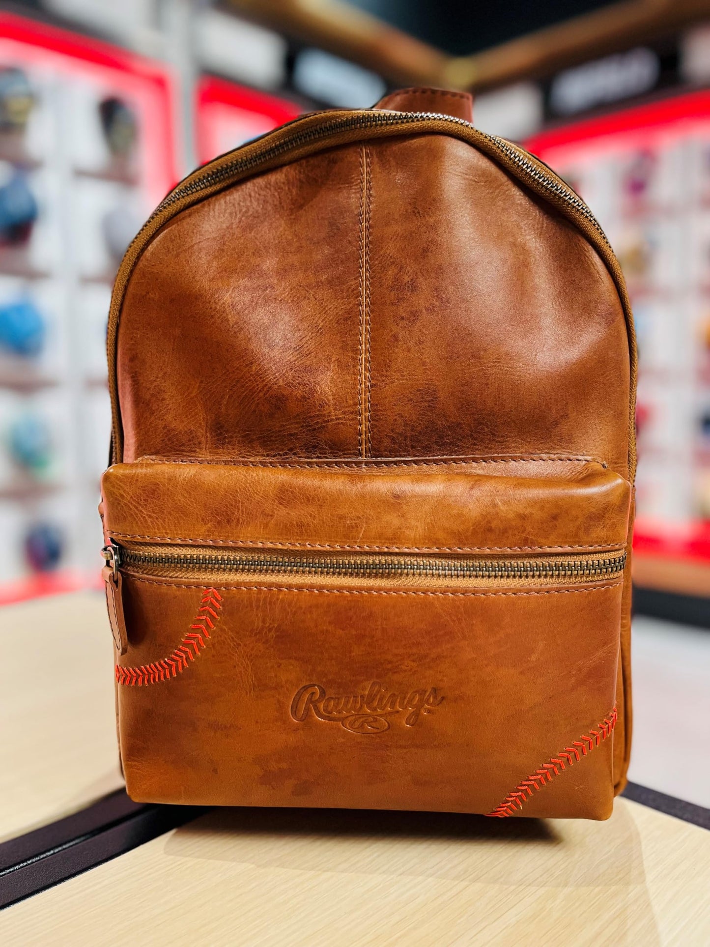 Rawlings Heritage 1887 Men's Leather Backpack, Brown
