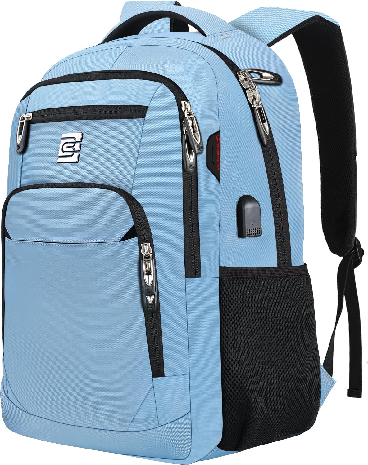 Anti-Theft Laptop Backpack with USB – 15.6" Black