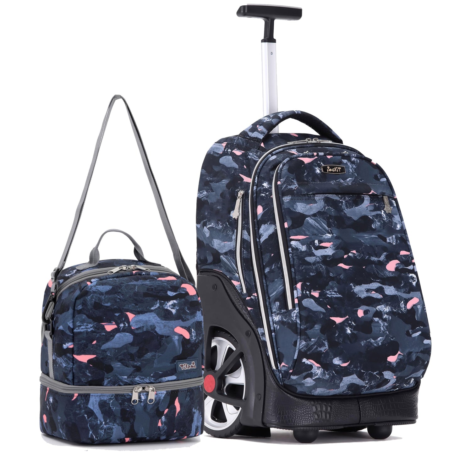 NEW TILAMI 19" Rolling Backpack for kids, Adjustable Laptop Backpack