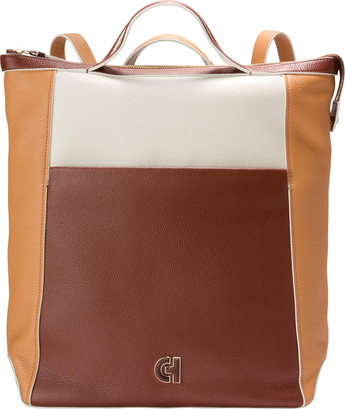Cole Haan Convertible Backpack, Dark Cuoio/Ivory/Biscuit/Mahogany