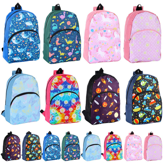 24-Pack 15" Kids Backpacks – Elementary