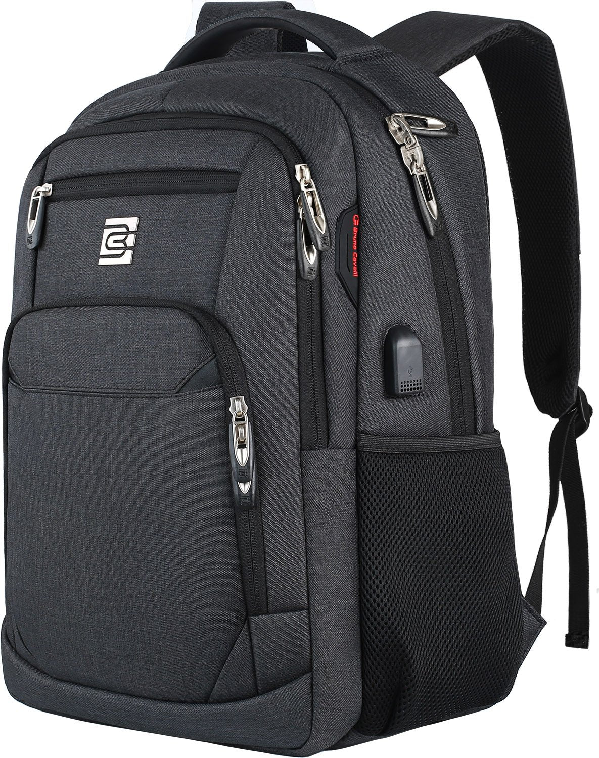 Anti-Theft Laptop Backpack with USB – 15.6" Black