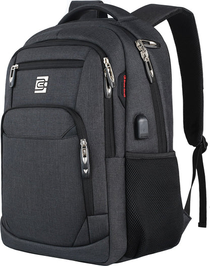 Anti-Theft Laptop Backpack with USB – 15.6" Black