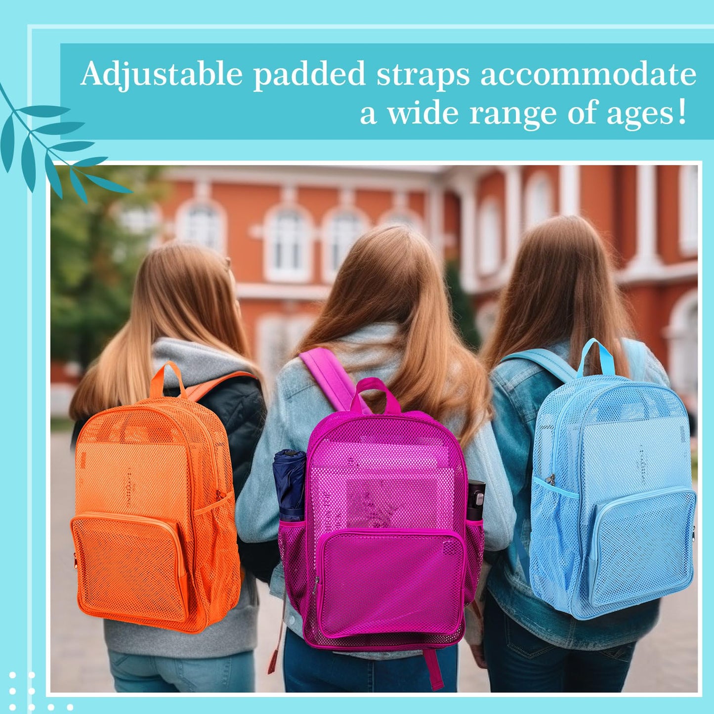 48-Pack 17" Clear Mesh Backpacks – Heavy Duty