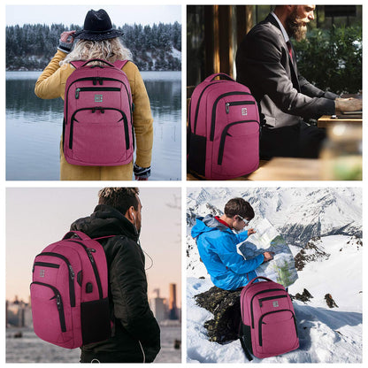 Anti-Theft Laptop Backpack with USB – 15.6" Black