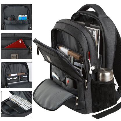 Anti-Theft Laptop Backpack with USB – 15.6" Black