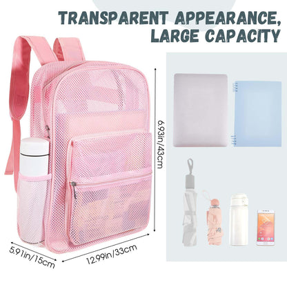 Amylove 17" Mesh Backpack – 48 Pack, Colorful