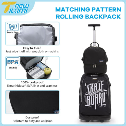 NEW TILAMI 19" Rolling Backpack for kids, Adjustable Laptop Backpack