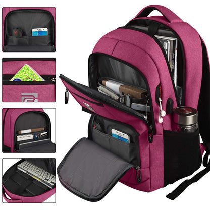 Anti-Theft Laptop Backpack with USB – 15.6" Black