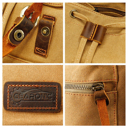 GEARONIC Vintage Canvas Laptop Backpack, 15"
