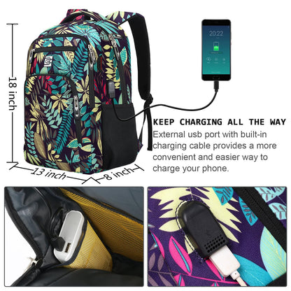 Anti-Theft Laptop Backpack with USB – 15.6" Black