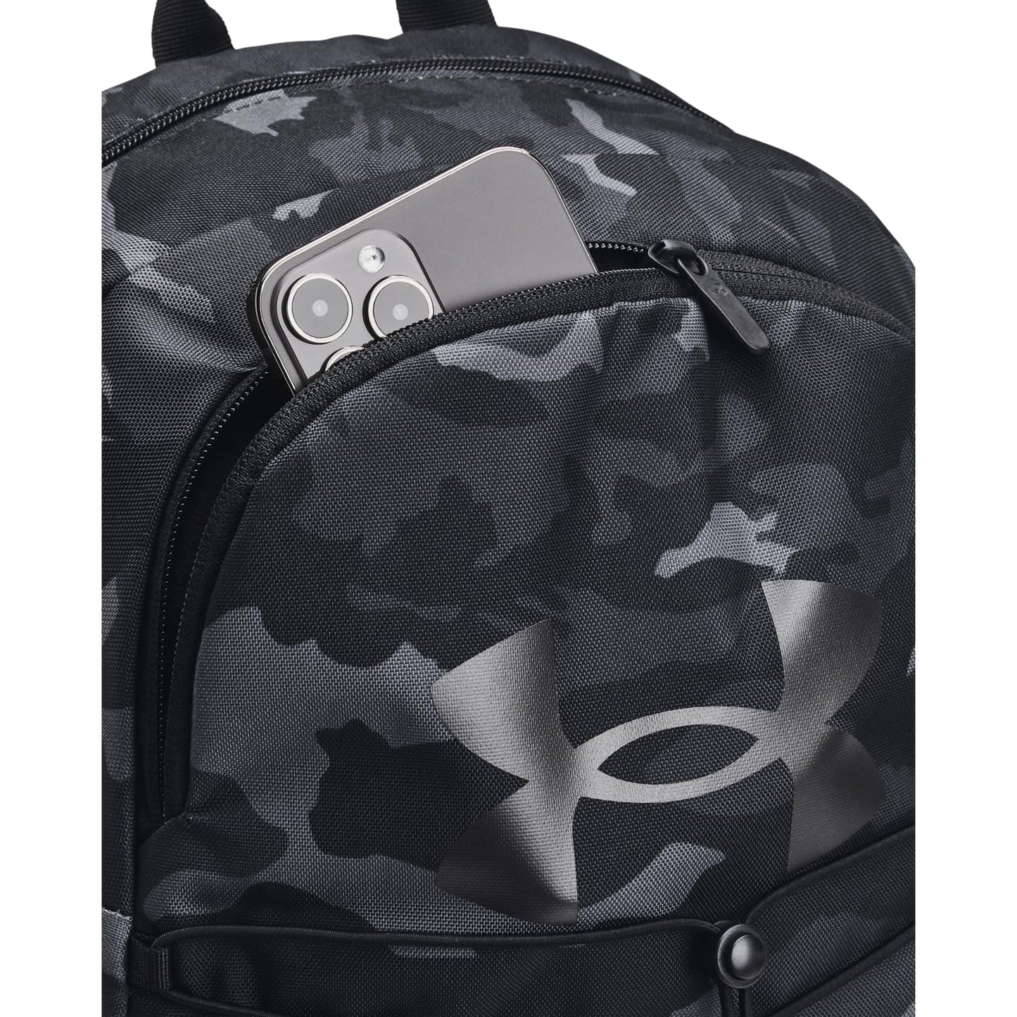 Under Armour Hustle Sport Backpack, Black/Silver