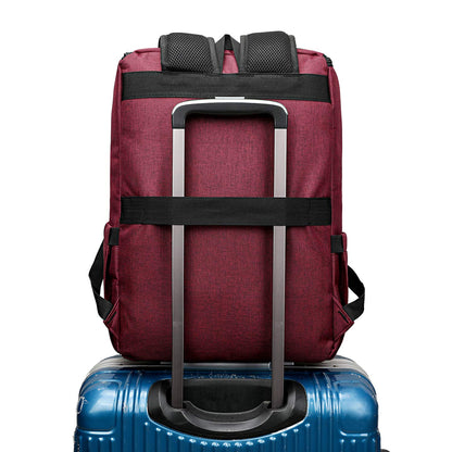 YALUNDISI Vintage Laptop Backpack with USB, Black