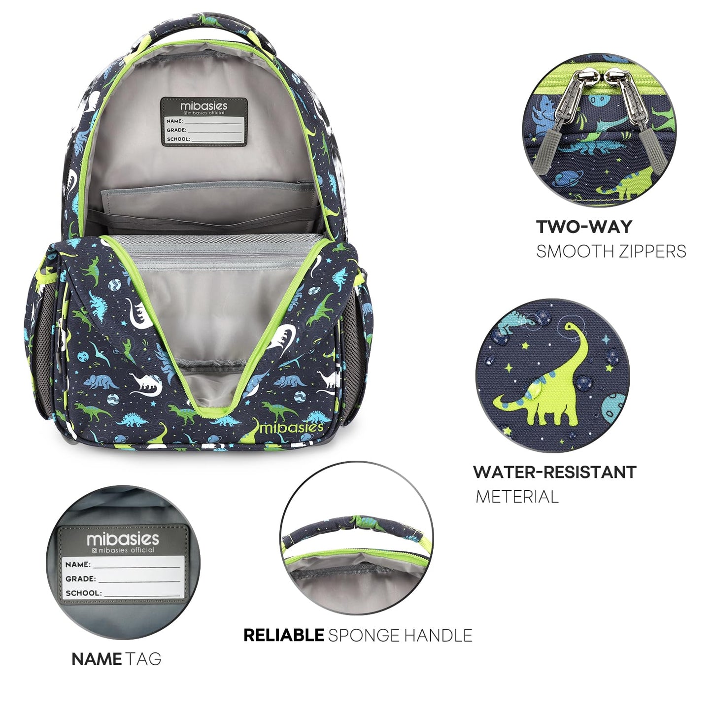 mibasies Girls Backpack 5-8: Lightweight Kids