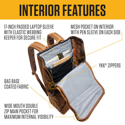 Carhartt 21L Top-Load Laptop Backpack – Brown