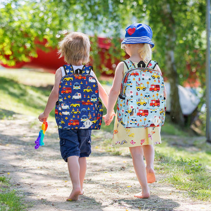 15" Kids Backpack for Preschool – Cute Car Design,