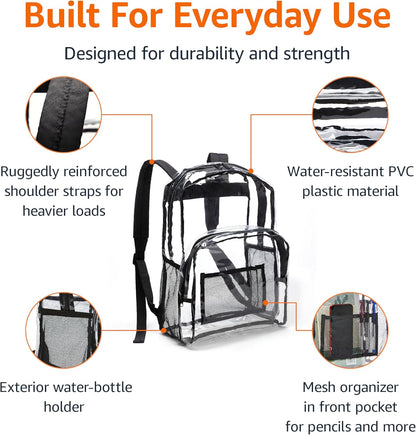 Amazon Basics Transparent School Backpack