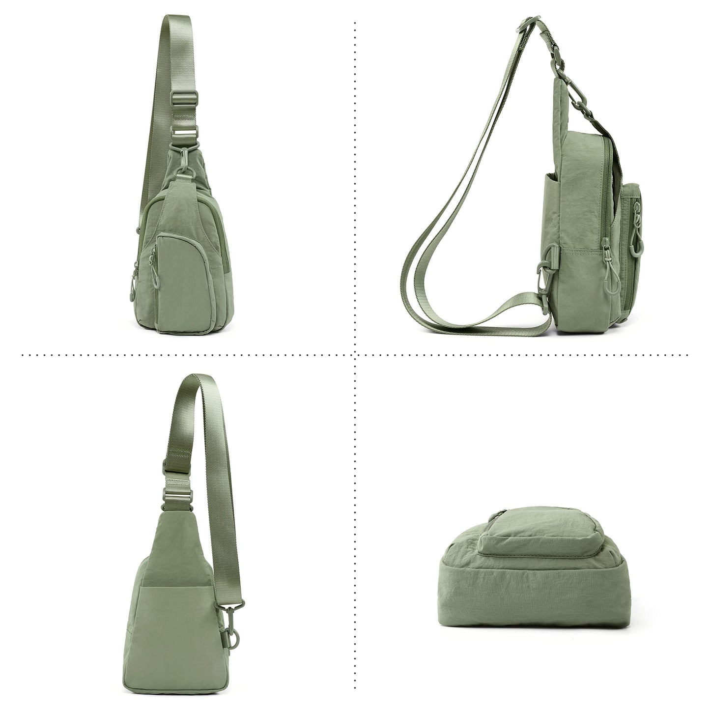 ODODOS Daily Sling Crossbody Bag, Lightweight