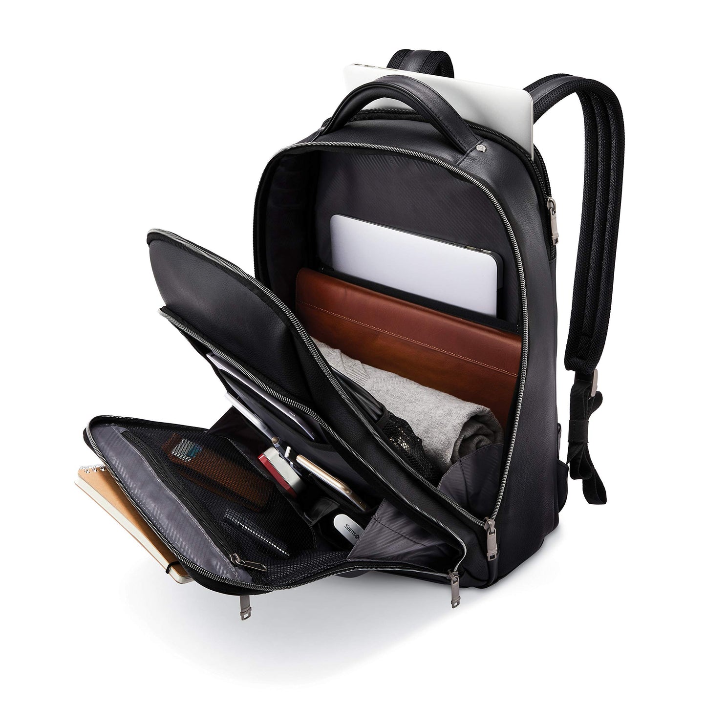 Samsonite Classic Leather Backpack, Cognac , One Size