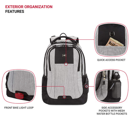 SwissGear Cecil 5505 Laptop Backpack, Pastel Brown/Black, 18-Inch