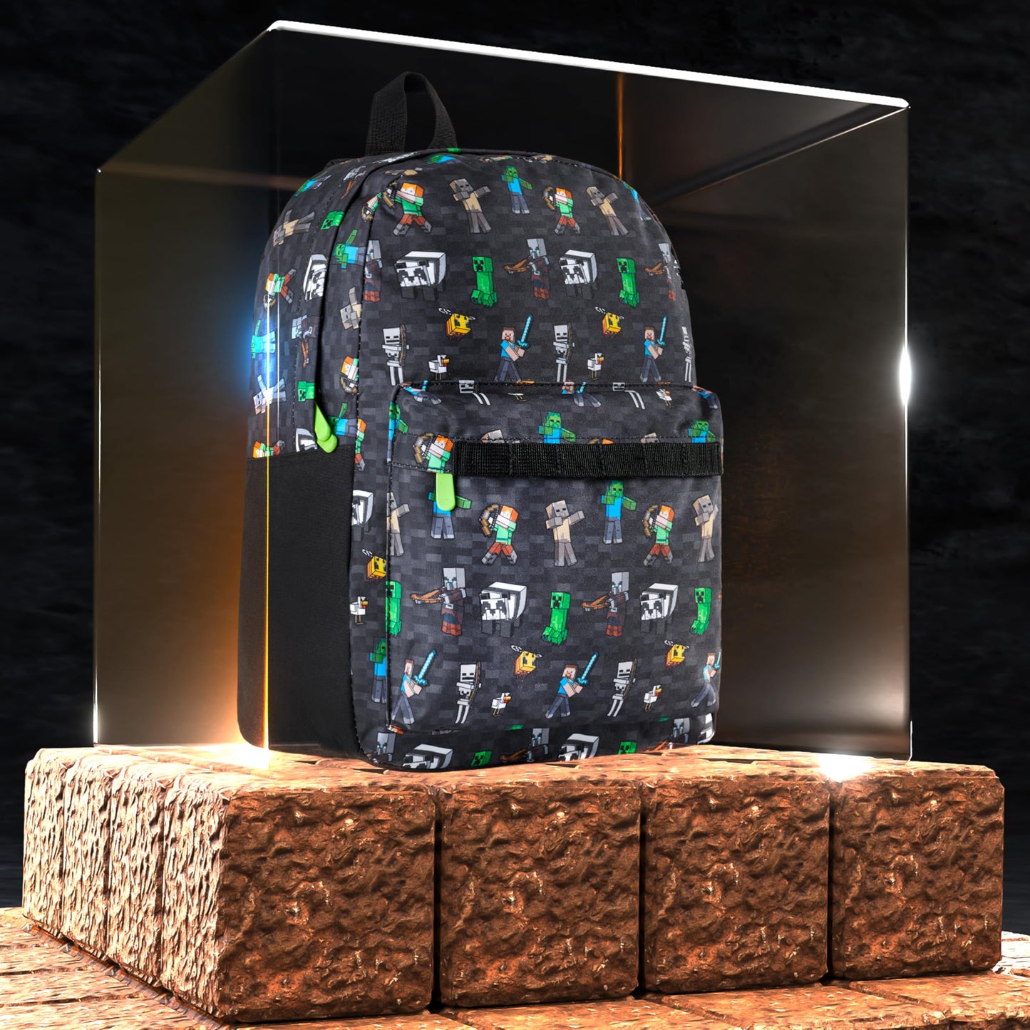 Minecraft Kids & Teens Backpack, Black