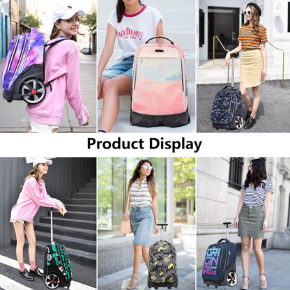 NEW TILAMI 19" Rolling Backpack for kids, Adjustable Laptop Backpack