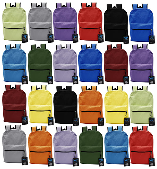 Winterlace 24-Pack Lightweight Backpacks, 17-Inch