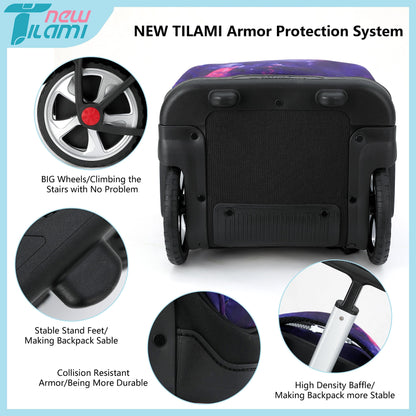NEW TILAMI 19" Rolling Backpack for kids, Adjustable Laptop Backpack