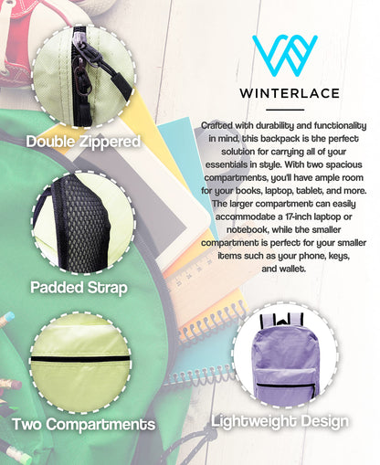 Winterlace 24-Pack Lightweight Backpacks, 17-Inch