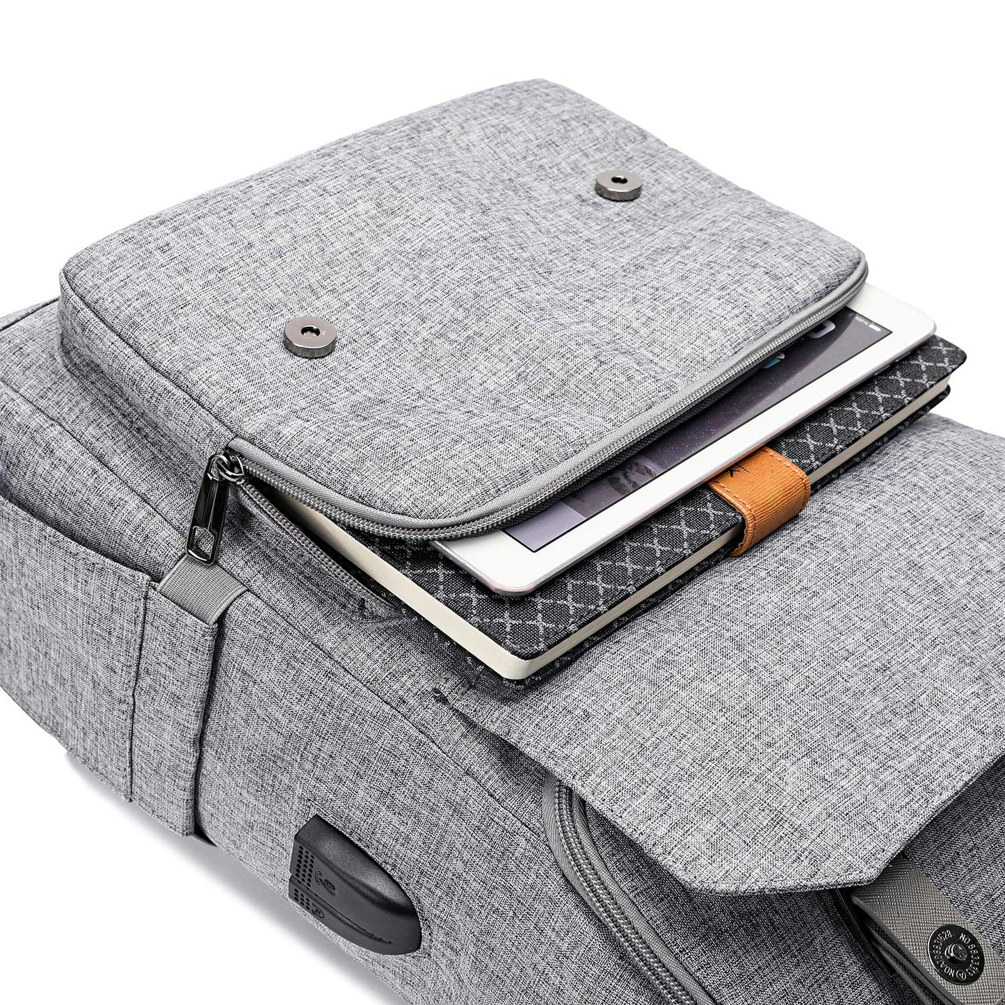 YALUNDISI Vintage Laptop Backpack with USB, Black