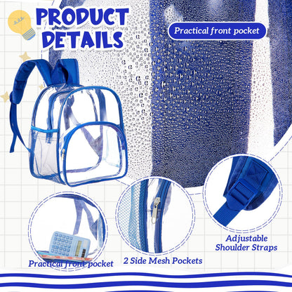Amylove Clear PVC Backpack, 15", Black, 100-Pack