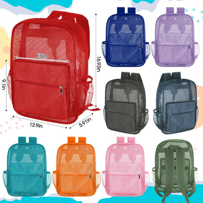 Amylove 17" Mesh Backpack – 48 Pack, Colorful