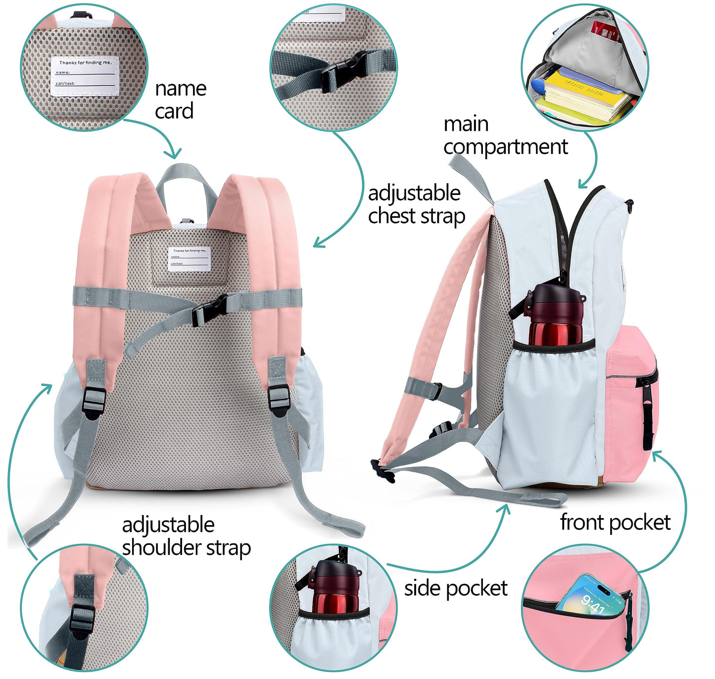 Kids' Toddler Backpack for School, Ages 3-5