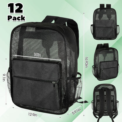 Amylove 17" Mesh Backpack – 48 Pack, Colorful