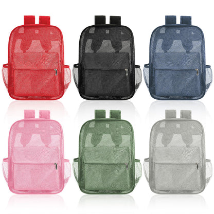Amylove 17" Mesh Backpack – 48 Pack, Colorful