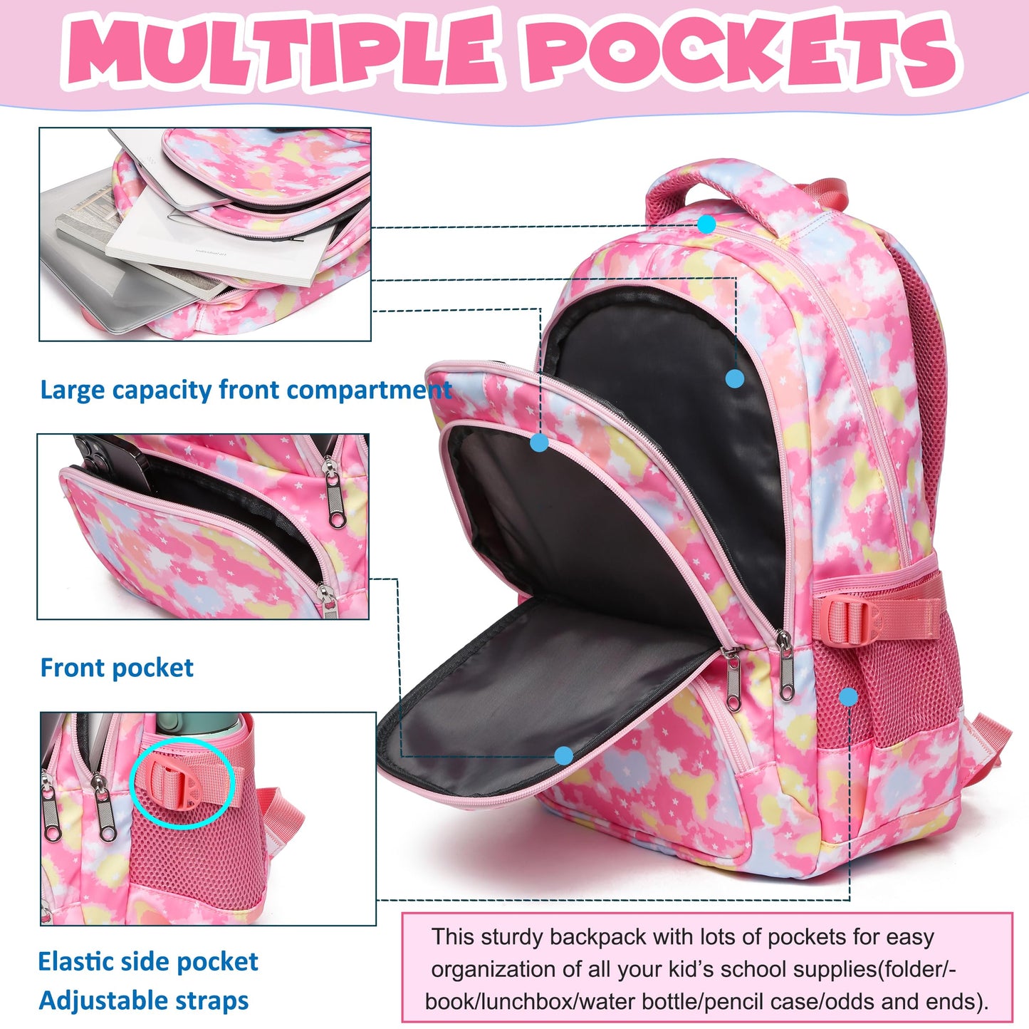 BLUEFAIRY 17" Kids Backpack for Boys