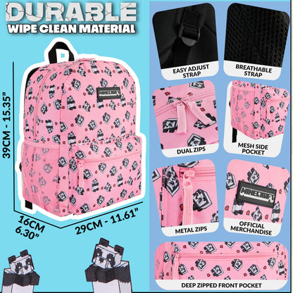 Minecraft Kids & Teens Backpack, Black