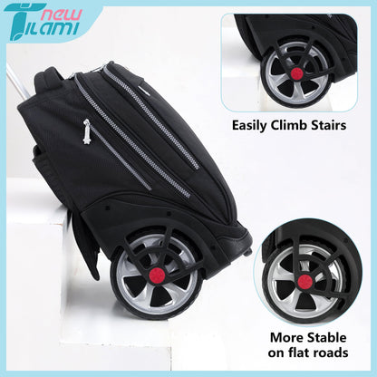 NEW TILAMI 19" Rolling Backpack for kids, Adjustable Laptop Backpack
