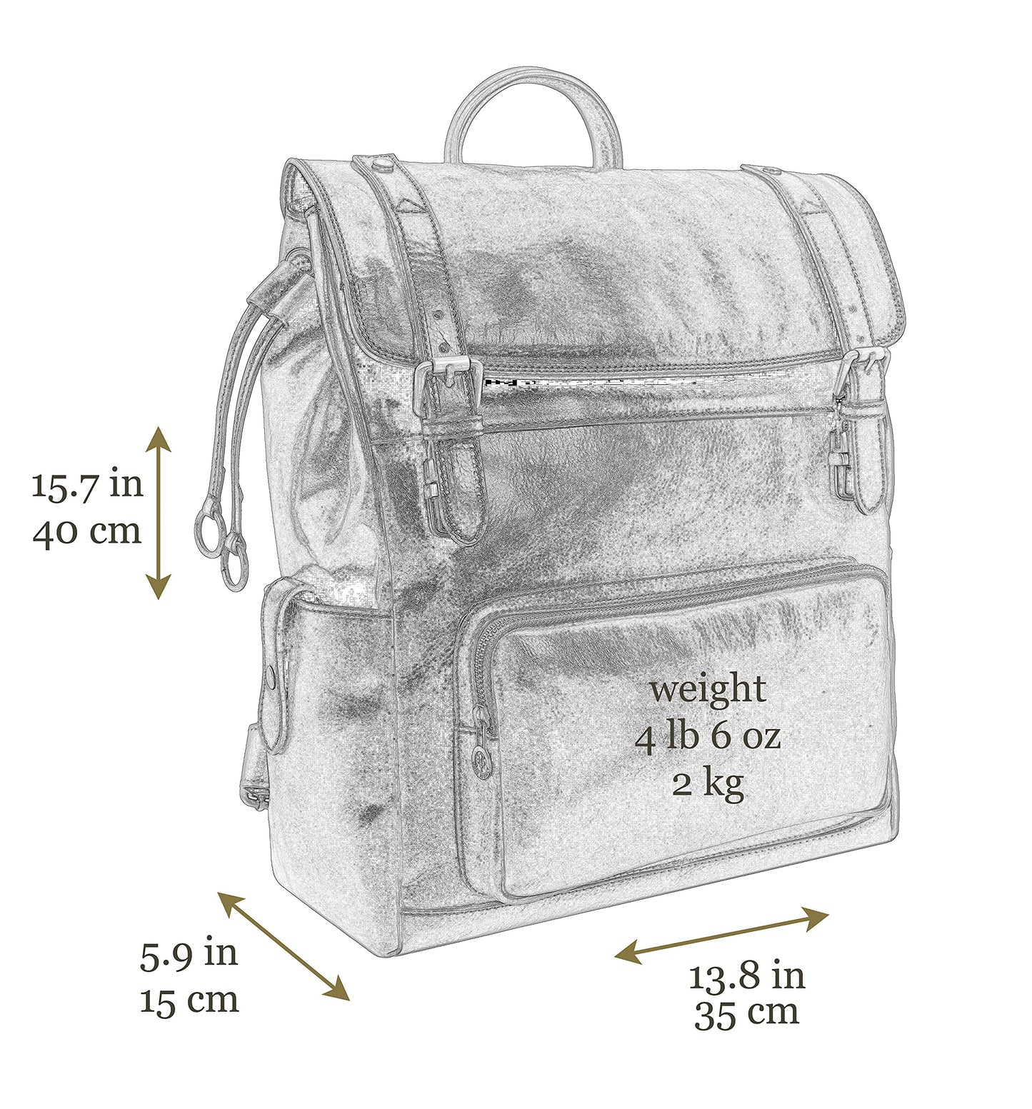 Time Resistance Leather Travel Backpack, Black